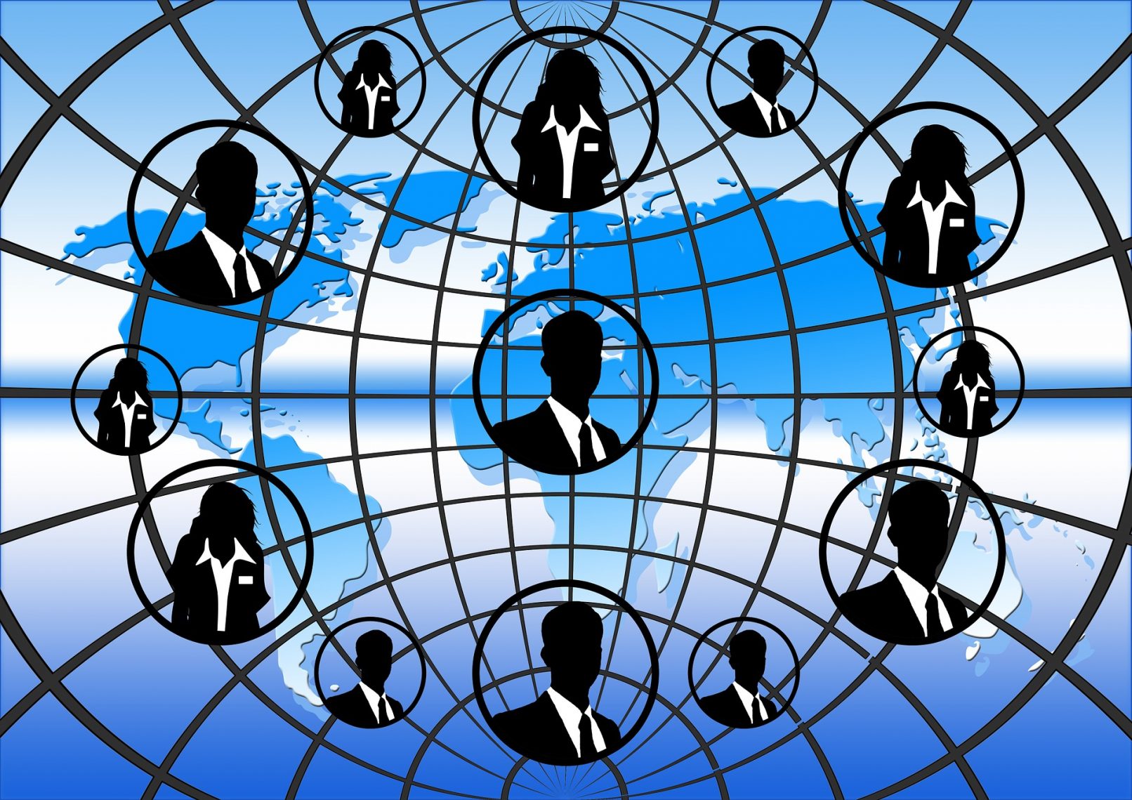 Digital vernetzen Menschen