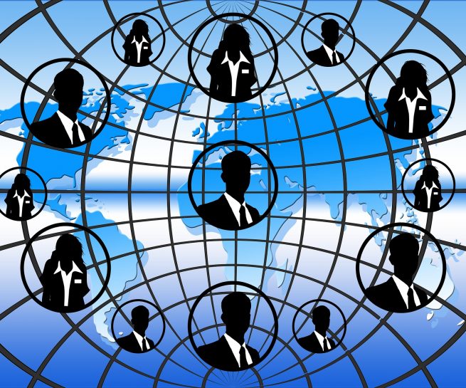 Digital vernetzen Menschen